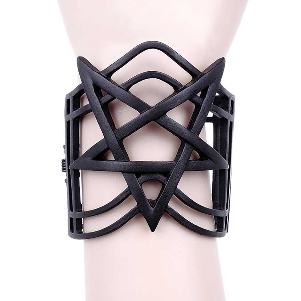 Pentagram armband zwart - Gothic Metal Occult - Restyle